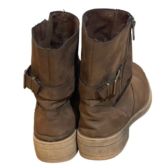 Rocket Dog BrownFaux Leather Mid Calf Low Heel Boots - Picture 7 of 10